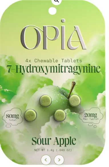 Opia 7-OH Tablets 20mg 4ct SOUR APPLE 