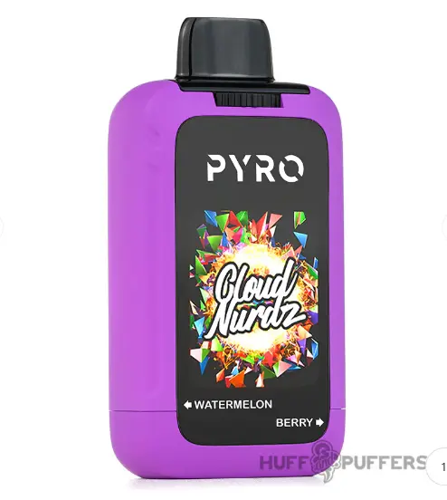 Pyro Duo X Cloud Nurdz Disposable Vape 5% Nicotine 30000K WATERMELON-BERRY