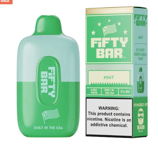 Mint Disposable Vape (6500 Puffs) by Fifty Bar