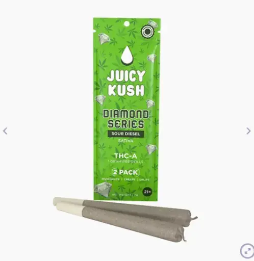 Juicy Kush THC-A Diamond Series Pre-Rolls | 2 Pack-SOUR DIESEL