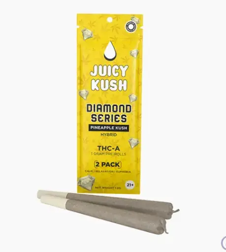 Juicy Kush THC-A Diamond Series Pre-Rolls | 2 Pack PINEAPPLE KUSH