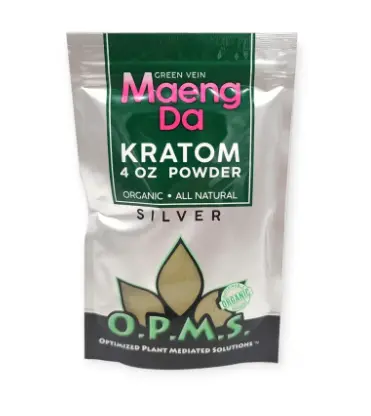 OPMS | Silver Kratom Powder GREEN VEIN MAENGA DA