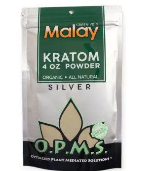 OPMS | Silver Kratom Powder GREEN VEIN MALAY