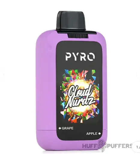 Pyro Duo X Cloud Nurdz Disposable Vape 5% Nicotine 30000K GRAPE-APPLE