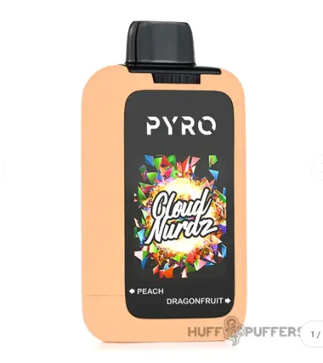 Pyro Duo X Cloud Nurdz Disposable Vape 5% Nicotine 30000K PEACH-DRAGONFRUIT