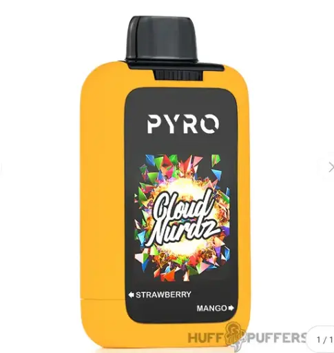 Pyro Duo X Cloud Nurdz Disposable Vape 5% Nicotine 30000K STRAWBERRY-MANGO