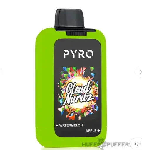 Pyro Duo X Cloud Nurdz Disposable Vape 5% Nicotine 30000K WATERMELON-APPLE