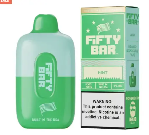 Mint Disposable Vape (6500 Puffs) by Fifty Bar