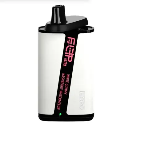 HOPO FLIP TIP Ultra 10000 Disposable Vape Kit 18ml White Gummy/ Raspberry Watermelon